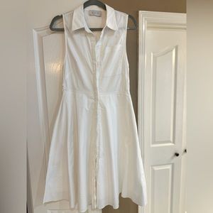 A.L.C white collared midi dress